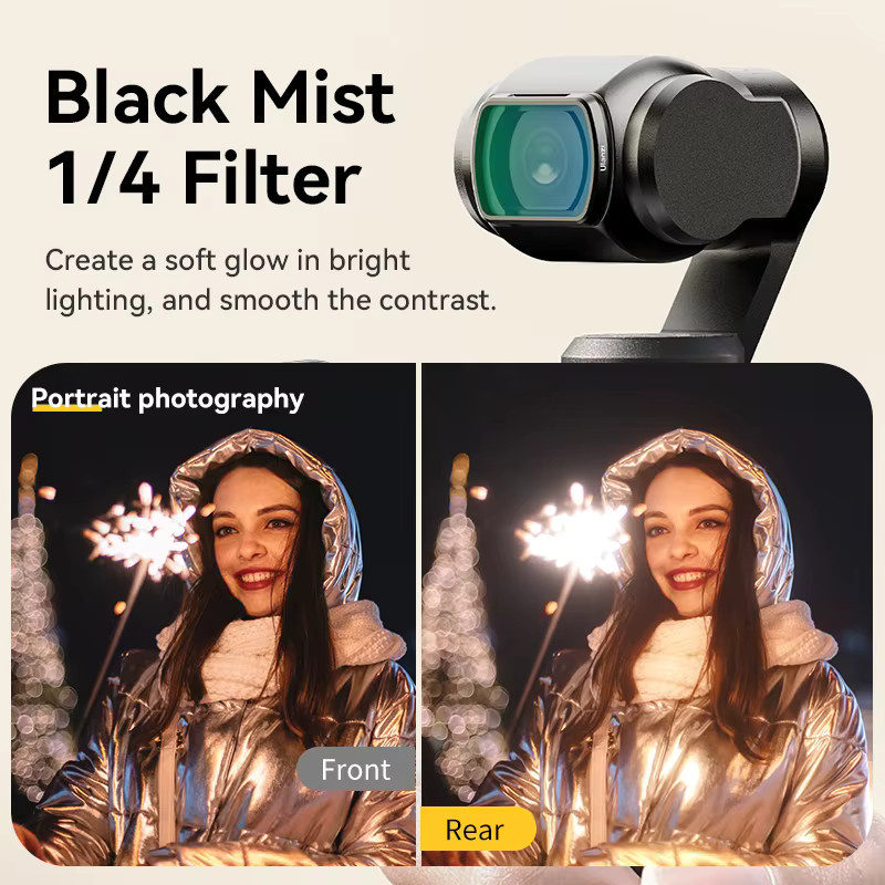 Ulanzi PK-01 Nebelfilter aus optischem Glas in Schwarz für DJI Osmo Pocket 3 - Bild 3