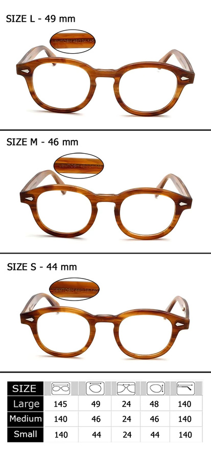 BETSION Korrektionsbrille, Acetat, rund, Vollrand, braun, Unisex - Bild 3