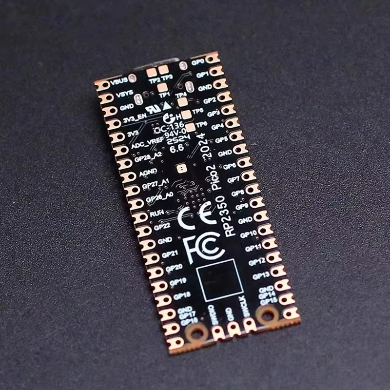 Raspberry Pi Pico2 Entwicklungsboard mit RP2350 Mikrocontroller und USB-C Anschluss in Schwarz - Bild 2
