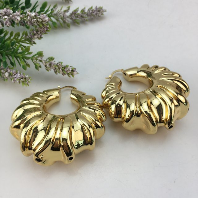Emma Creolen, Messing, Gold, Damen - Bild 1