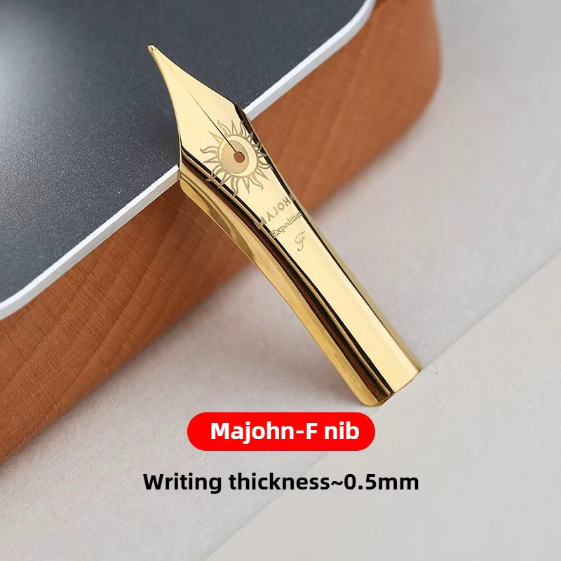 MAJOHN P140 Kolben-Füllfederhalter aus transparentem Acryl mit Bock Nr. 8 F/M-Feder - Bild 4
