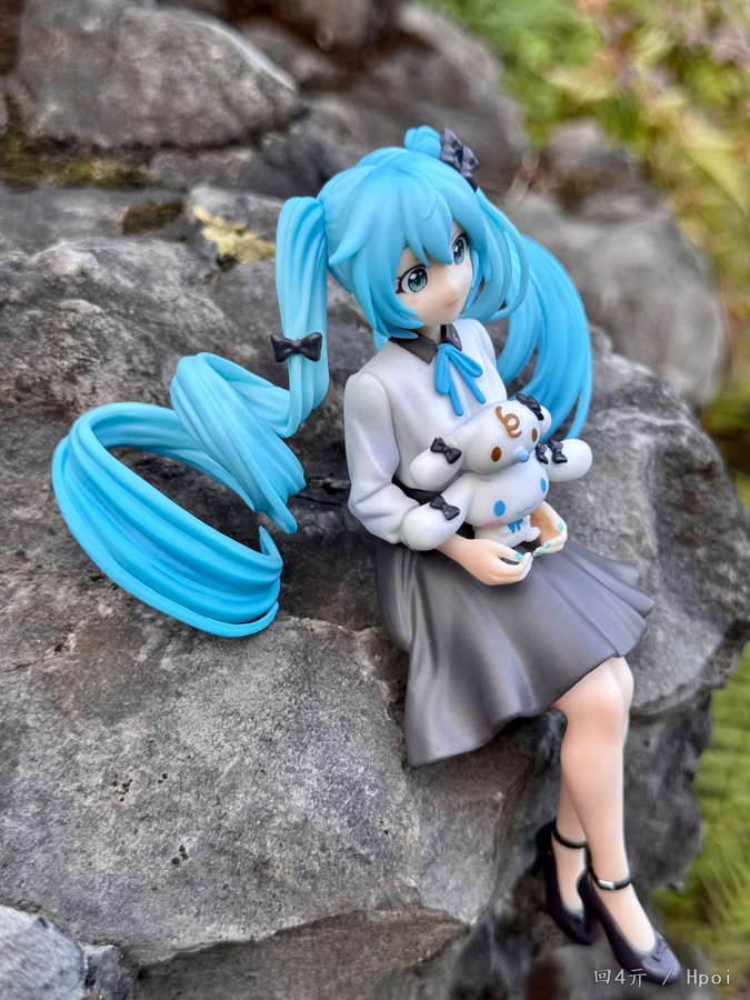 Bandai Hatsune Miku Actionfigur, mit großohrigem Hund, 13cm, Einzelfigur - Bild 2