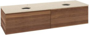 V&B Waschtischunterschrank Antao mit Frontstruktur und Beleuchtung in Botti Farbe Weiß, B/T: 160 x 50 cm - Bild 1