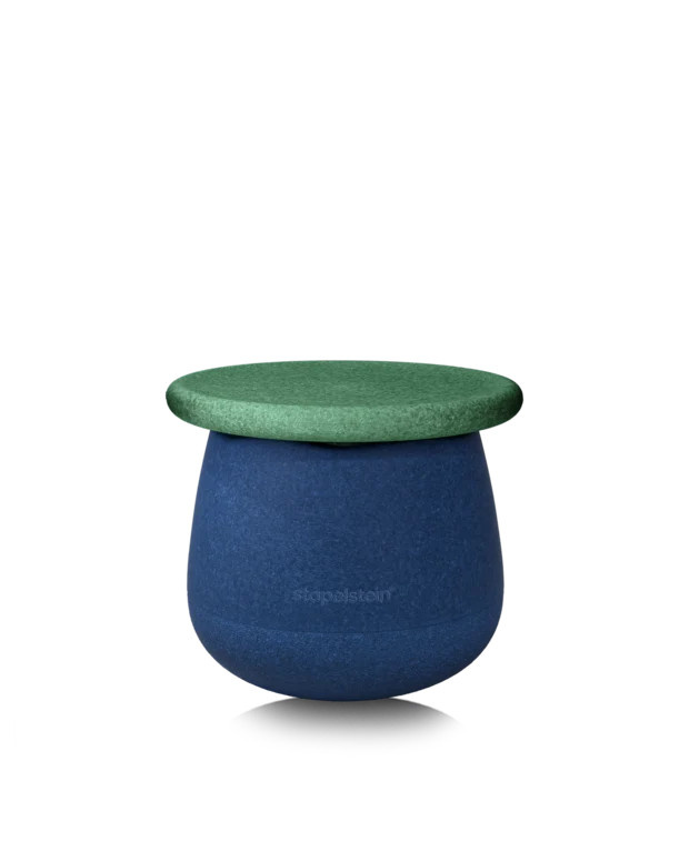 Stapelstein Dynamic small Kinderhocker-Set in Green & Blue für Balance und Bewegung ab 3 Jahren - Bild 1