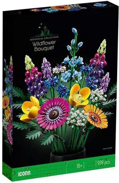 Trend Aura Adventskalender 2025 Blumenstrauß Bausteine für Erwachsene und Kinder mit 24 Arten floraler Motive in Multicolour - Bild 1