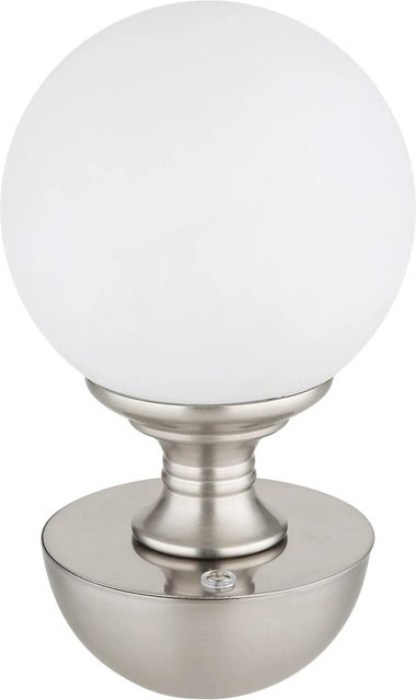Globo Tischleuchte Tabina LED Akku-Tischlampe Metall Nickel Matt dimmbar - Bild 1