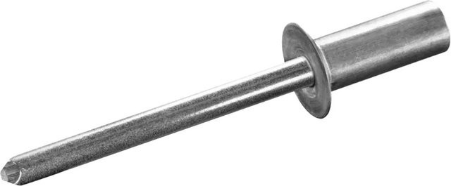 Goebel Becher-Blindnieten aus Aluminium und Edelstahl A2 in Silber, Durchmesser: 4,8 mm, Höhe: 9,5 mm - Bild 1