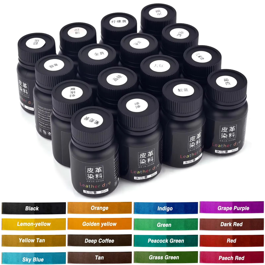 Lederfarbstoff in Multicolour für handgefertigte Lederwaren und Schnitzmaterial, 30 ml - Bild 4
