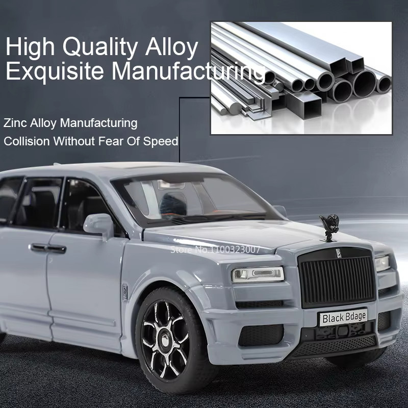MAKEDA Rolls Royce Cullinan RV, Modellauto, 1:32, Metall, mit Licht und Sound - Bild 3
