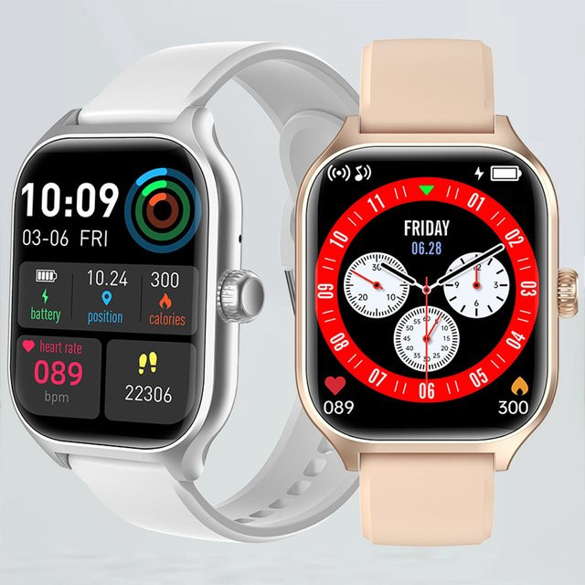 Ola Esporte Smartwatch, Silber, Silikon, 2,01 Zoll, Herren und Damen - Bild 1
