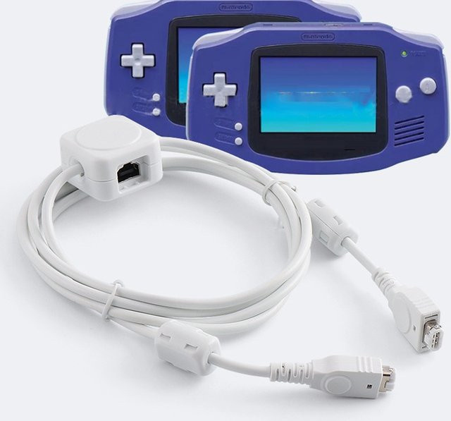OULLX Connected Fighting Verlängerungskabel für Gameboy Advance GBA, 2-Player Controller Verbindungskabel, Weiß - Bild 1