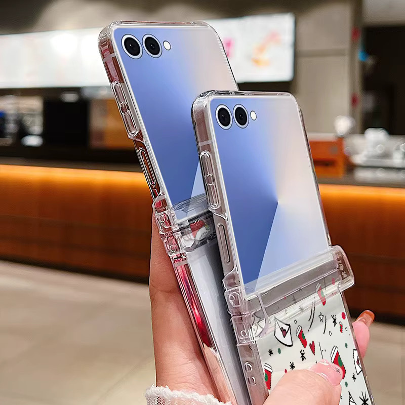 Transparente Handyhülle mit Cartoon Weihnachtsdruck für Samsung Galaxy Z Flip 6, Z Flip 5, Z Flip 4 und Z Flip 3 5G - Bild 2