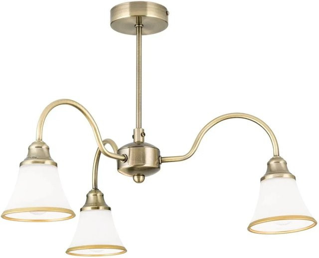 Orion Leuchten Deckenluster Maja in Gold/Messing mit Patina-Optik, Durchmesser: 56 cm, 3 x E14 - Bild 1