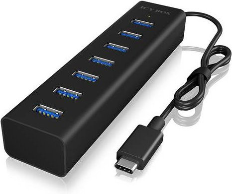 ICY BOX IB-HUB1700-C3 USB-C Multiport Hub mit 7 Ports USB 3.2 Gen 2 Schwarz - Bild 2