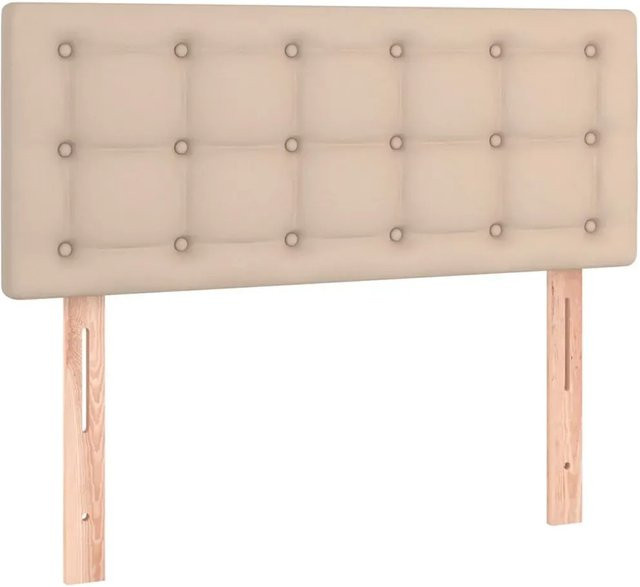vidaXL LED Kopfteil in Cappuccino-Braun aus Kunstleder mit USB-Ladeport, Breite: 90 cm, Tiefe: 5 cm, Höhe: 78-88 cm - Bild 1