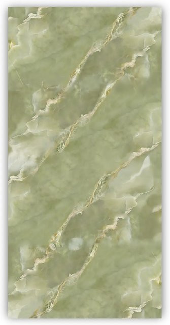 Walllux Duschrückwand Marmoris Onyx Viridis in Grün/Mehrfarbig aus Alu-Verbund, B/H: 125 x 255 cm, Stärke: 3 mm - Bild 1