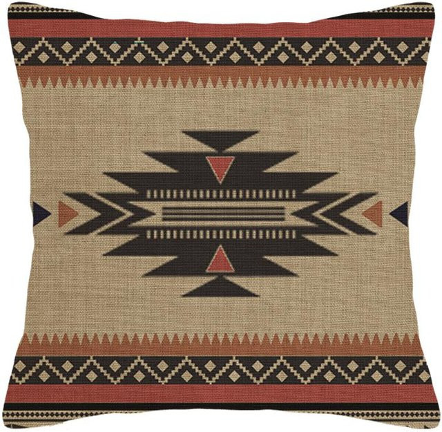 Delampa Kissenbezug mit persischem Boho-Muster in Beige aus Polyester - Bild 1