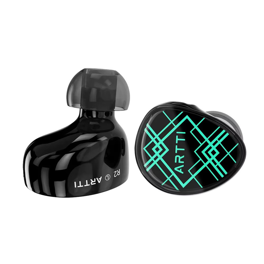 ARTTI R2 HiFi In-Ear-Kopfhörer mit 10-mm-Dynamik-Treiber, OFC+SPC-Hybridkabel und passiver Geräuschunterdrückung, Schwarz/Grün - Bild 5