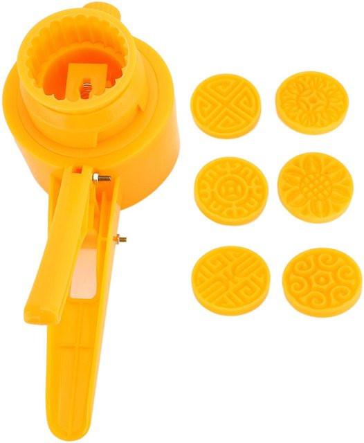 CosyHome Handpresse Keksstempel für Mondkuchen und Desserts, Kunststoff, Orange, 50 g - Bild 1