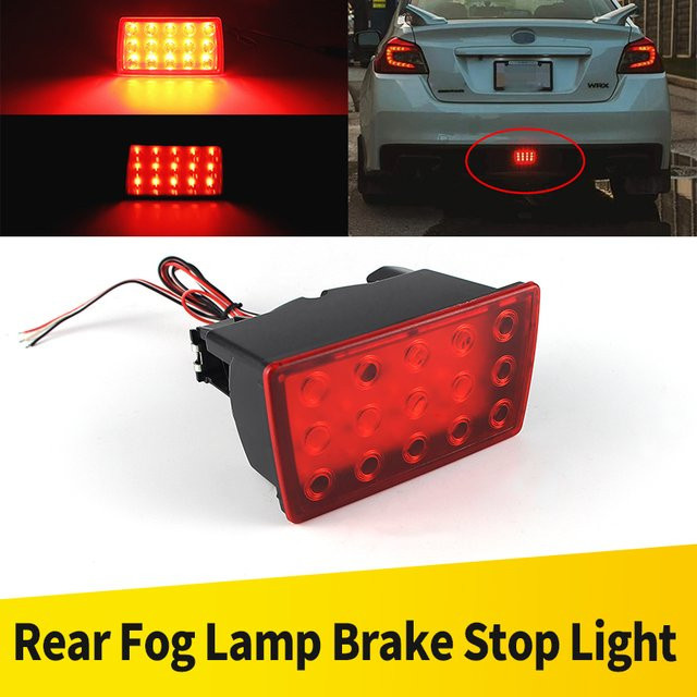 APMATAUTO LED Nebelschlussleuchte und Bremsleuchte für Subaru WRX STi XV Impreza, Schwarz/Rot, 12V, OEM 84913FG420 - Bild 1