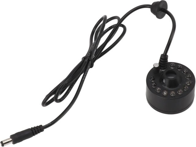 TOMTOP JMS Nebel Maker Ultraschall Wasser Brunnen Fogger mit 12 bunten LED Perlen, wasserdicht, Schwarz - Bild 1