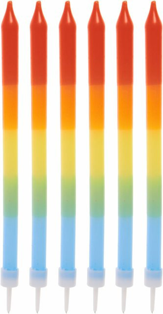 Rico Design Kerzen Dip Dye Regenbogen Multicolor aus Paraffinwachs - Bild 1