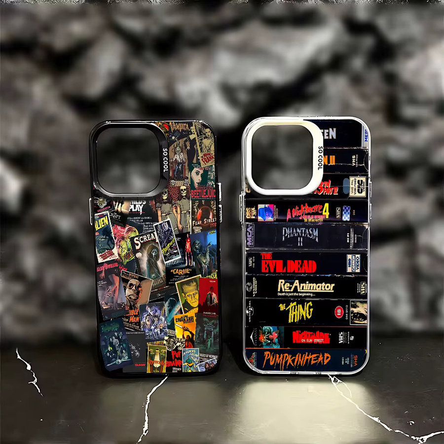 Potdemiel Handyhülle mit Top 10 Horrorfilm-Design für iPhone, matte Rückseite, Multicolor - Bild 3