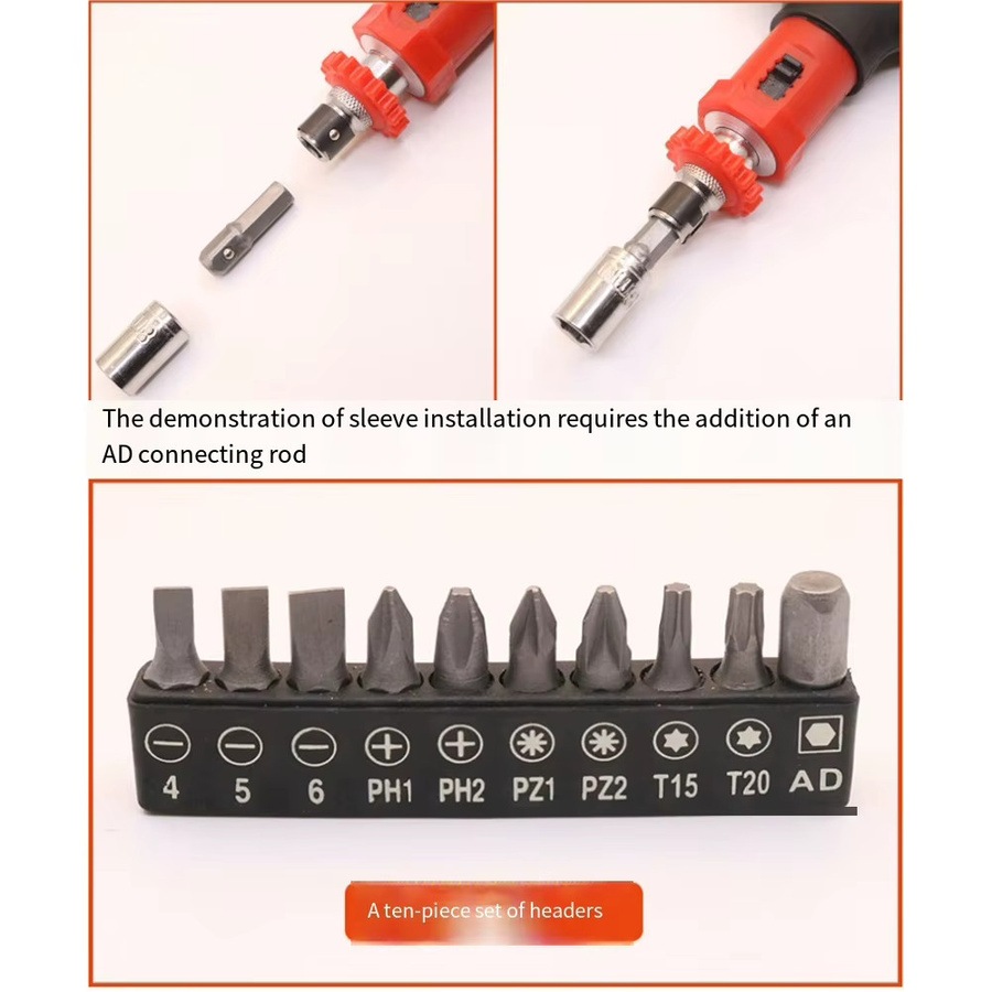 DAZZLEEX L-förmiges Schraubendreher-Bit Set mit 90-Grad-Griff, 11/20-teiliges Handwerkzeug-Set in Schwarz - Bild 4