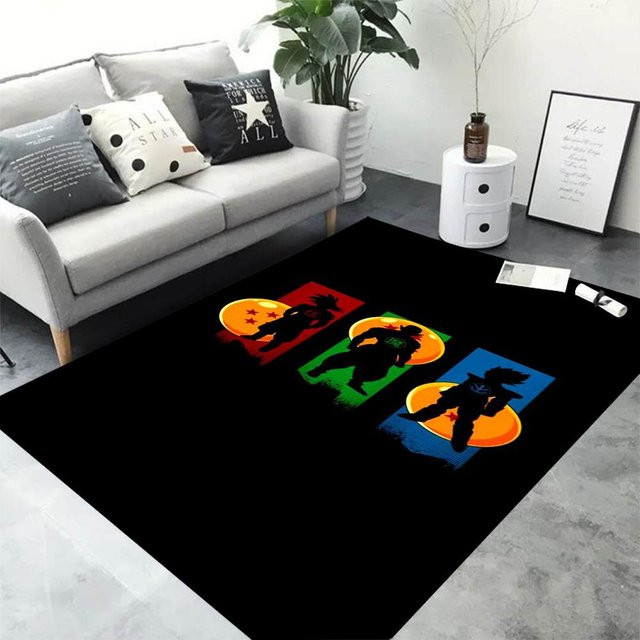 Miniso D-DRAG0N Ball S-Shenron Teppich mit Kinder-Motiv in Schwarz, B/T: 120 x 160 cm - Bild 1