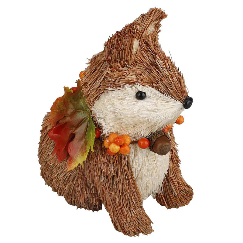 Tooarts Rustikale Tierdekoration aus Stroh und Textil in Braun für Ostern und Herbst - Bild 3