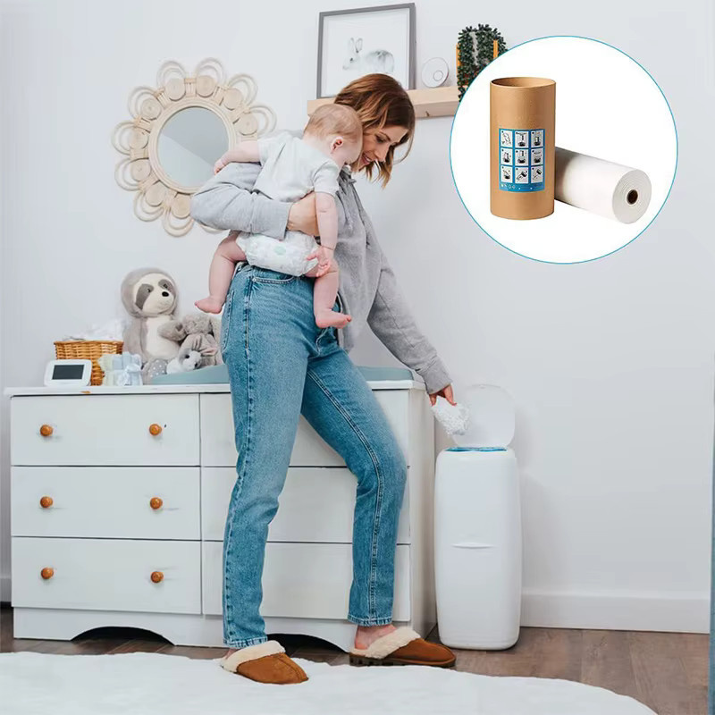 Säuglings-Nachfüllbeutel für Windeleimer in Weiß, kompatibel mit Tommee Tippe, Angelcare, Genie und Munchkin, 100 m pro Rolle - Bild 3