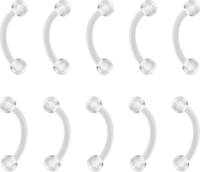 YULIN Barbell Piercing, Kunststoff, Transparent, Damen - Bild 1