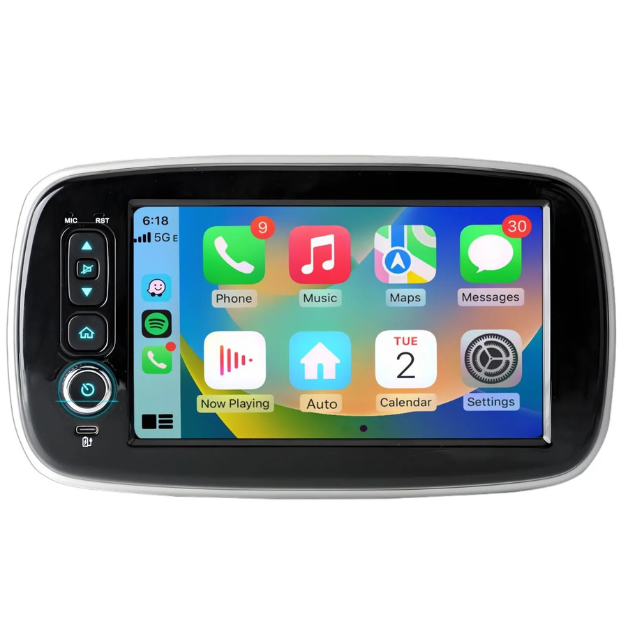 Junsun 8 Zoll Autoradio für BENZ SMART 453 Baujahr 2014 bis 2022 mit Bluetooth und GPS in Schwarz - Bild 2