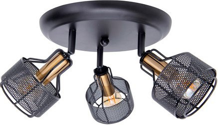 Näve Wand- und Deckenleuchte Foro 3-flammiges Rondell in Schwarz-Gold, Durchmesser: 41 cm, Höhe: 120 cm - Bild 2
