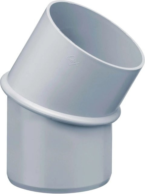 Inefa Rohrbogen 30 Grad DN 100 aus PVC in Grau für Fallrohre - Bild 1