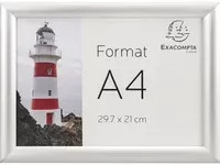 Exacompta Bilderwechselrahmen Office DIN A4 in Silber mit transparentem Sichtfenster zur Wandmontage - Bild 1