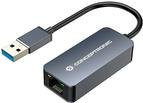 Conceptronic USB 3.0 auf RJ45 Ethernet LAN Adapter 2,5 Gbit/s Netzwerkkarte, Grau, 0,15 m - Bild 1