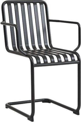 HAY Palissade Cantilever Armlehnstuhl in Schwarz aus Stahl mit pulverbeschichteter Oberfläche - Bild 1