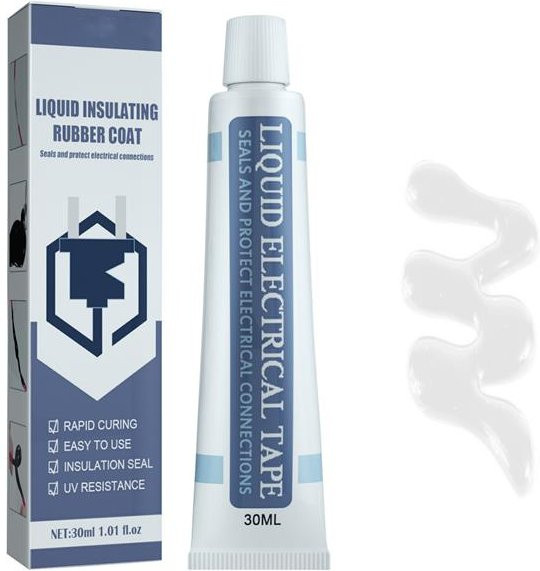 Flüssiges Isolierband YH Tool in Weiß, wasserdichte und wetterfeste Beschichtung für Drähte, Kabel und Steckverbinder, 30 ml - Bild 1