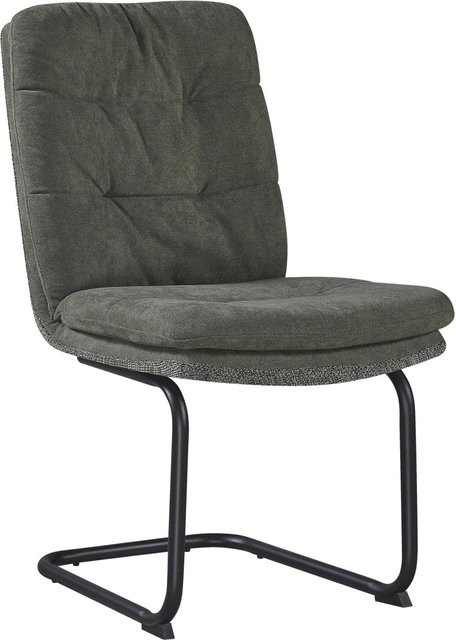 Mömax Stuhl Nova in Grün mit schwarzem Metallgestell für Esszimmer oder Home Office, B/T/H: 48 x 66 x 91 cm - Bild 1