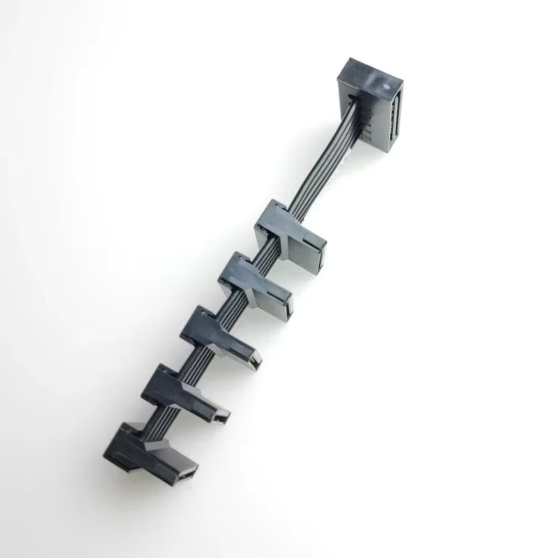 SATA-Festplattenkabel Ultrakurzes ATX-Netzteil-Erweiterungskabel 11 cm in Schwarz - Bild 2
