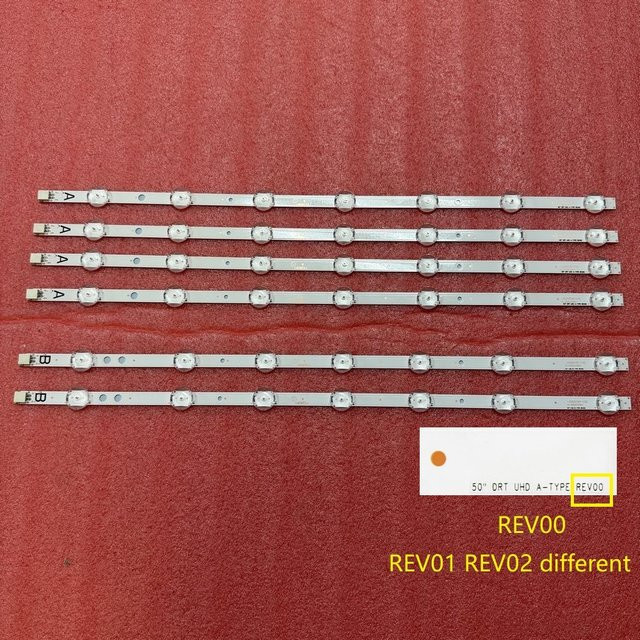 LED-Hintergrundbeleuchtungsstreifen in Weiß für TELEFUNKEN D50U600M4CW, 50WU401A, 50TU5020, 50293DLB, HITACHI 50HT1500UD, 50HK6T74U, REGAL 50R7520U und 50R7520UA - Bild 1