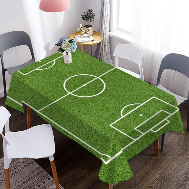 Wasserdichte Fußballfeld Tischdecke von JINGYUE Pet in Grün, rechteckig, B/T: 140 x 180 cm - Bild 1