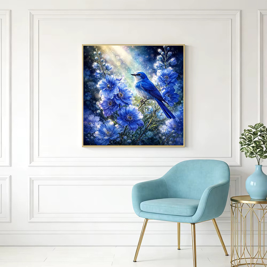 Huacan Diamond Painting Set mit Blumen- und Tiermotiv zur Wanddekoration - Bild 2