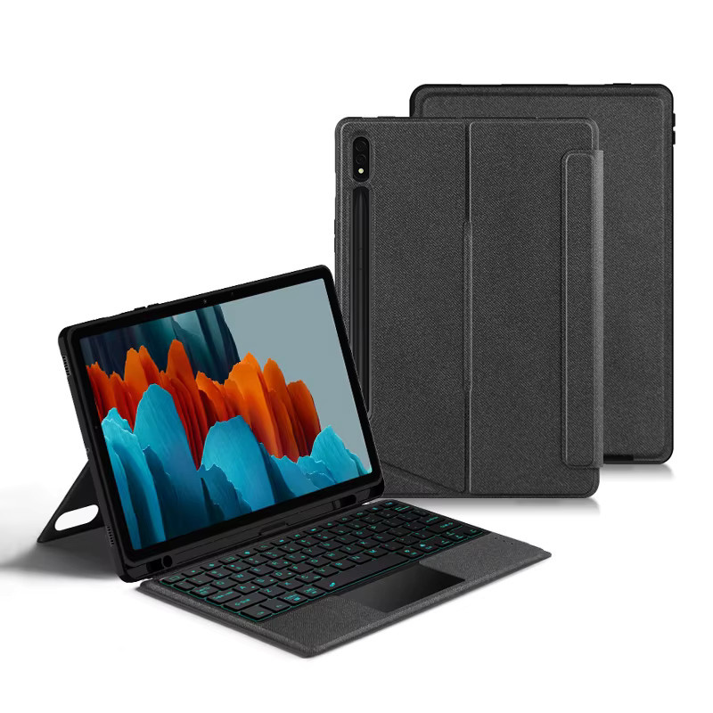 Samsung Galaxy Tab S7 und S8 11 Zoll Touchpad-Tastatur Hülle mit abnehmbarer magischer Tastaturabdeckung in Schwarz - Bild 5