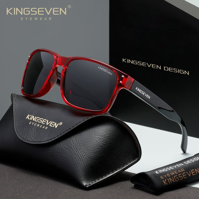 KINGSEVEN Sonnenbrille, Square, Vollrand, Kunststoff, Unisex - Bild 1