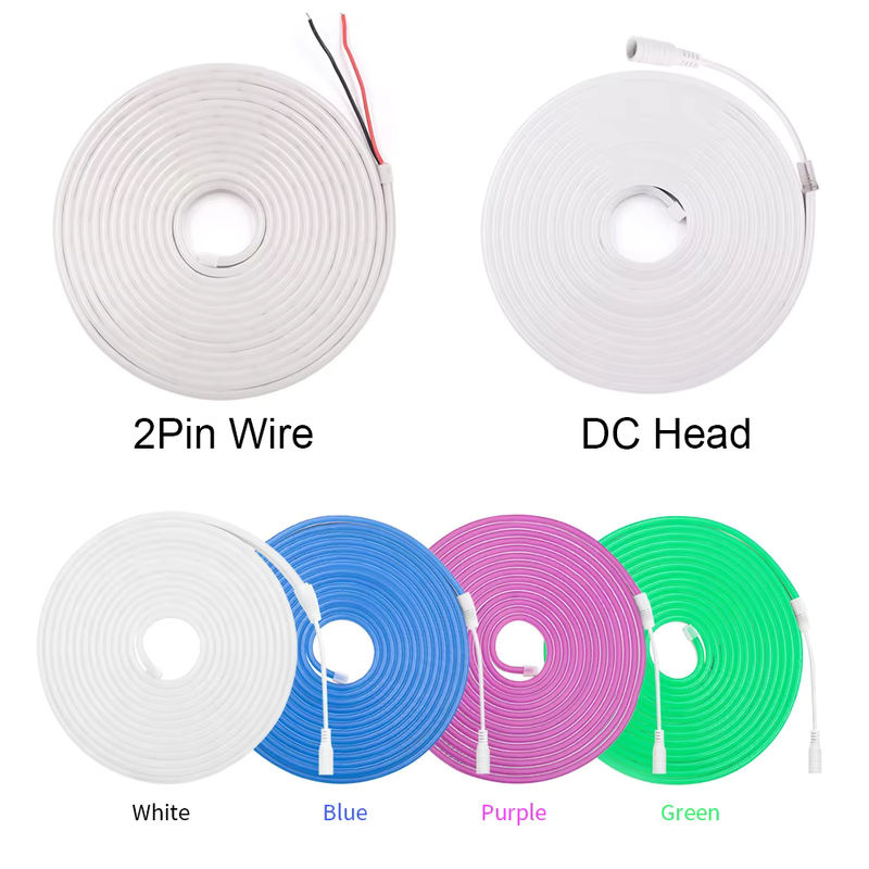 GAHADA Neon Flex LED-Streifen Warmweiß, 12 V, 120 LEDs/m, IP67 wasserdicht, Silikon, weiß - Bild 3
