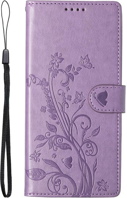 Flip-Ledertasche mit Kartenhalter und Brieftasche für Samsung Galaxy S26 S25 S24 S23 S22 S21 S20 S10 S9 Ultra FE in Purple - Bild 1
