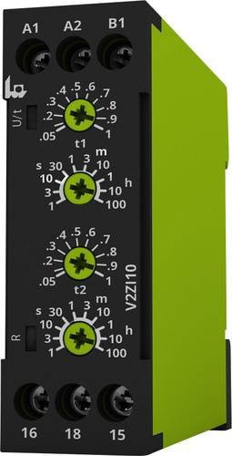 Tele 125200 V2ZI10 Multifunktionales Zeitrelais 12-240V AC/DC mit Zeitbereich 0,05s - 100h und 1 Wechsler - Bild 1