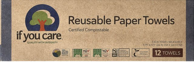 Wiederverwendbare Küchenrolle If You Care Organic, 12 Blatt, beige - Bild 1